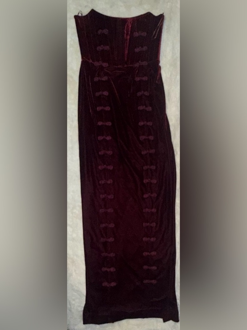 Vesper Velvet Gown in Burgundy SAU LEE - Picture 2 of 3